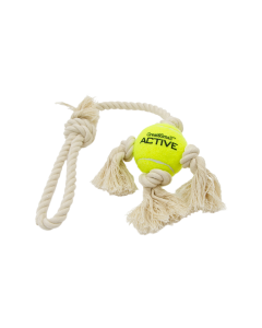 Great&Small Dog Toy Tennis Ball on Rope Tug 46 cm