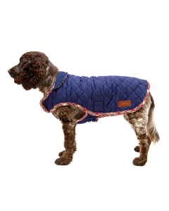 Great&Small Country Quilted Dog Coat Navy