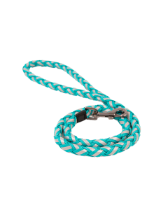 Great&Small Plaited Glow Dog Lead Turquoise 100 cm