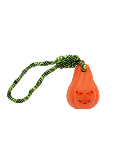 Frubba Dog Toy Pumpkin with Rope 11 cm