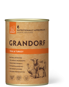 Grandorf Wet Dog Food Adult Veal & Turkey 400 g