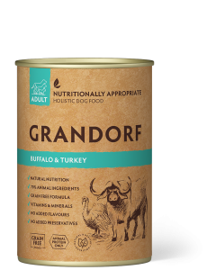 Grandorf Nat Hondenvoer Adult Buffel & Kalkoen 400 g