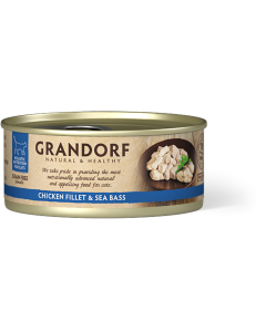 Grandorf Nat Kattenvoer Kipilet met Zeebaars 70 g