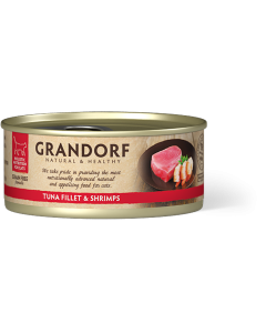 Grandorf Nat Kattenvoer Tonijnfilet met Garnalen 70 g