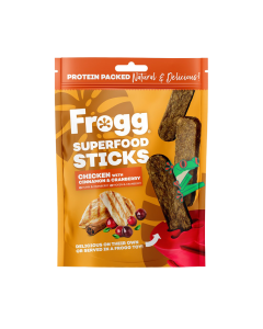 Frogg Superfood Sticks with Chicken, Cranberry & Cinnamon Dog Treats 100 g