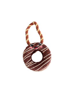 Great&Small Dog Toy Doggy Diner Chocolate Donut & Rope 15 cm