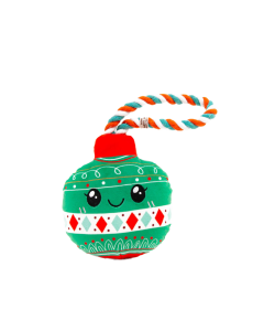 Great&Small Christmas Dog Toy Tree Bauble with Rope 14 cm