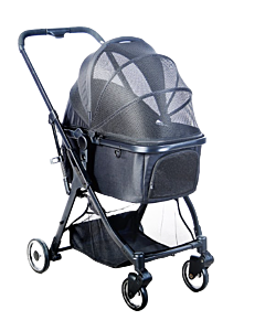 Prime Line Opvouwbare Hondenbuggy Zwart tot 20 kg