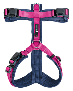 Petlando Magnetech Harnas Y-comfort Blauw & Fuchsia