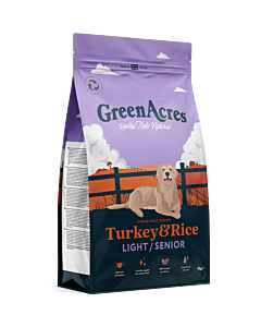 GreenAcres Hondenbrokken Senior/Light Kalkoen & Rijst