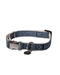 Penrose Zachte Halsband Visgraat Blauw