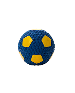 Great & Small Dog Toy Go Team! Latex Blue & Yellow Soccer Ball 10 cm