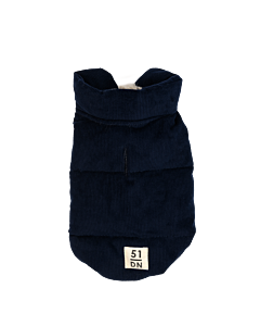 51DN Winterjas Hond Velours Blauw