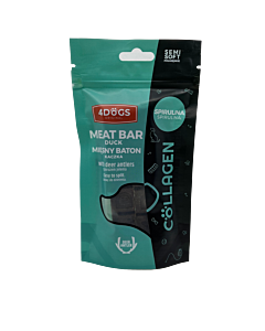 4Dogs Vleesbar Eend met Spirulina en Hertengeweipoeder 2 stuks 100 g