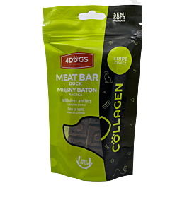 4Dogs Vleesbar Eend met Pens en Hertengeweipoeder 2 stuks 100 g
