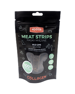 4Dogs Meat Strips Deer with Antler 100 g