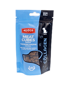 4Dogs Halfzachte Vleestrainers Eend met Pens en Hertengeweipoeder S/M 150 g