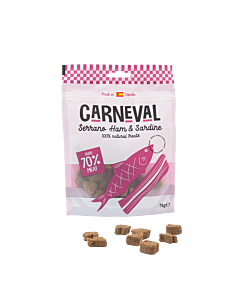 Carneval Trainingssnoepjes Serranoham & Sardine 75 g