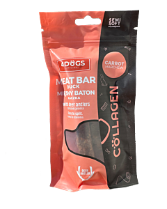 4Dogs Vleesbar Eend met Wortel en Hertengeweipoeder 2 stuks 100 g