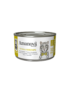 Amanova Nat Kattenvoer Tonijn & Garnaal Bouillon 70 g