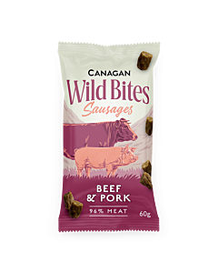 Canagan Hondensnack Wild Bites Rund & Varkren 60 g