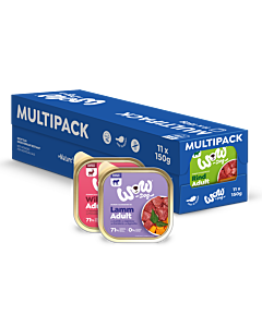 WOW Nat Hondenvoer Adult Multlipack 11 x 150 g
