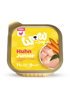 WOW Nat Hondenvoer Junior Kip 150 g