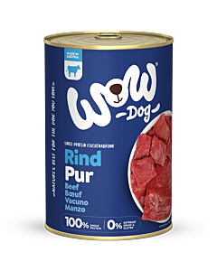 WOW Nat Hondenvoer Adult Puur Rund 400 g
