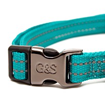Great&Small Glow Reflecterende Halsband Hond Turquoise