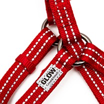 Great&Small Glow Reflecterende Harnas Hond Rood