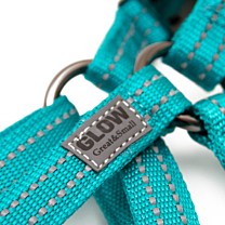Great&Small Glow Reflecterende Harnas Hond Turquoise