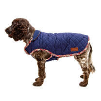 Great&Small Country Quilted Dog Coat Navy