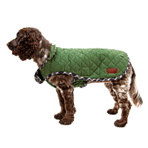 Great&Small Country Quilted Dog Coat Green