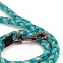 Great&Small Plaited Glow Dog Lead Turquoise 100 cm