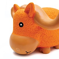 Great&Small Dog Toy Latex Grunting Bull with Horns 12 cm
