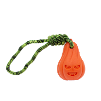 Frubba Dog Toy Pumpkin with Rope 11 cm