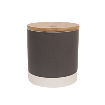 Penrose Pot Aardewerk met Bamboe Deksel Grijs Ø 13 cm