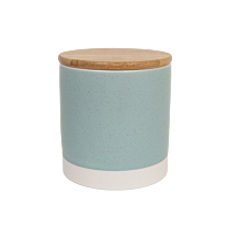 Penrose Pot Aardewerk met Bamboe Deksel Blauw Ø 13 cm