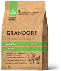 Grandorf Dry Dog Food Adult Mini Lamb & Turkey 3 kg