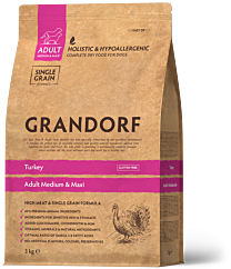 Grandorf Dry Dog Food Adult Medium & Large Turkey