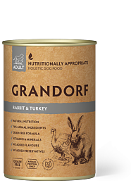 Grandorf Nat Hondenvoer Adult Konijn & Kalkoen 400 g