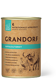 Grandorf Nat Hondenvoer Adult Buffel & Kalkoen 400 g