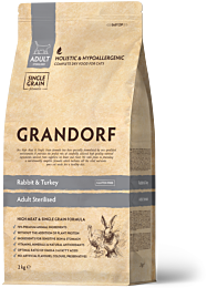 Grandorf Sterilised Dry Cat Food Adult Rabbit & Turkey 2 kg