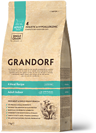 Grandorf Indoor Kattenbrokken Adult 4 Vleessoorten 2 kg