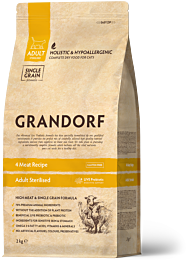 Grandorf Sterilised Dry Cat Food Adult 4 Meat 2 kg