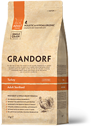 Grandorf Sterilised Dry Cat Food Adult Turkey 2 kg