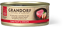 Grandorf Nat Kattenvoer Tonijnfilet met Garnalen 70 g