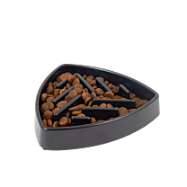 Great&Small Slow Down Pet Bowl Triangle Black 20 cm