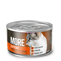 More +Support Nat Kattenvoer Kalkoen 200 g