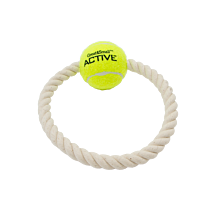 Great&Small Dog Toy Tennis Ball Rope Ring 18 cm